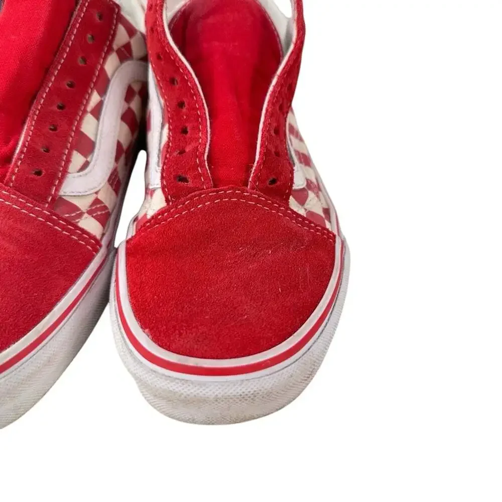 Vans Old Skool Red Checkerboard Sneakers Mens 7 Womens 8.5 Y2K Skate